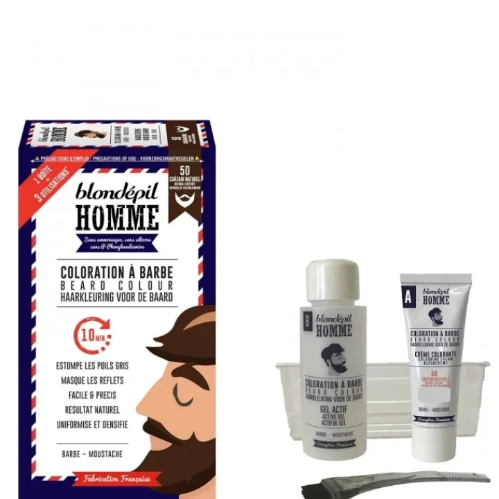 Homme Blondépil Homme Soin De Rasage|               Coloration à Barbe