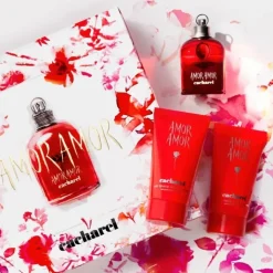Femme Cacharel Coffrets Pour Elle|Coffret Parfum Femme|Amor Amor                Coffret Eau de Toilette et Laits Corps