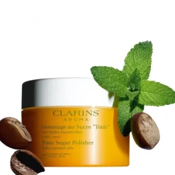 CLARINS Gommage & Bain|Gommage au Sucre "Tonic"                Aux Huiles Essentielles - 99% d’Origine Naturelle