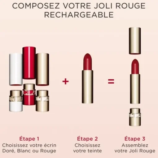 CLARINS Rouge À Lèvres & Laque|Joli Rouge                Ecrin Doré