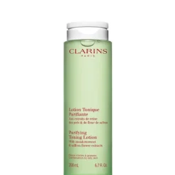 CLARINS Démaquillant Visage|Soin Naturel & Ecoresponsable|Lotion Tonique Purifiante                Peaux Mixtes à Grasses