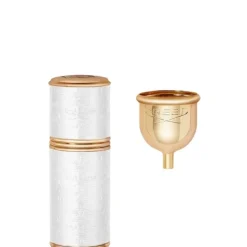 CREED Accessoire Parfum|Or / Blanc                Vaporisateur de voyage - Gaine Cousue Cuir