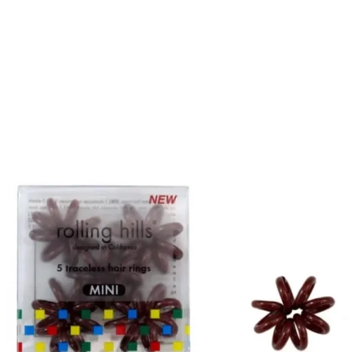 INCENZA Accessoires Cheveux|Rolling Hills                5 Élastiques Cheveux Sans Traces Mini Marron