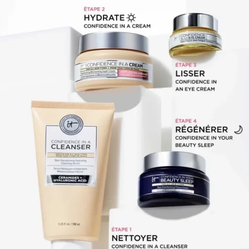 It Cosmetics Soin De Jour|Confidence In a Cream                Crème Hydratante Anti-âge - Format Voyage