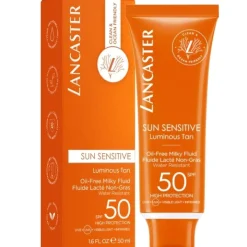 LANCASTER Protecteur Solaire|Sun Sensitive                 Fluide Lacté Non-Gras Visage SPF50