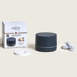 Maison Berger Paris Coffret Maison|Parfum D'Ambiance & Diffuseur D'Intérieur|               Coffret Diffuseur Nomade Gris
