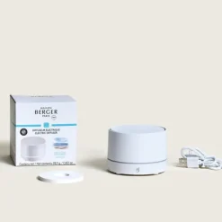 Maison Berger Paris Coffret Maison|Parfum D'Ambiance & Diffuseur D'Intérieur|               Coffret Diffuseur Nomade Blanc
