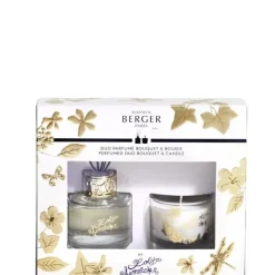 Maison Berger Paris Coffret Maison|Bougie Parfumée|Duo mini Bouquet & Bougie Lolita Lempicka Transparent                Coffret Parfum d'intérieur