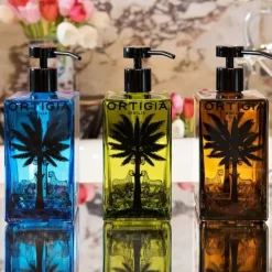 Ortigia Sicilia Parfum Mixte|Ambra Nera                Savon Liquide - Flacon en Verre Rechargeable