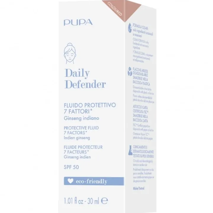 Pupa Protecteur Solaire|Soin De Jour|Daily Defender                Fluide Protecteur 7 Facteurs