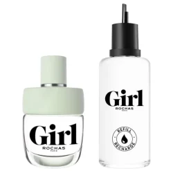 Femme ROCHAS Parfum Naturel & Eco-Responsable|Parfum Recharge|Girl                 Eau de Toilette - Flacon Recharge