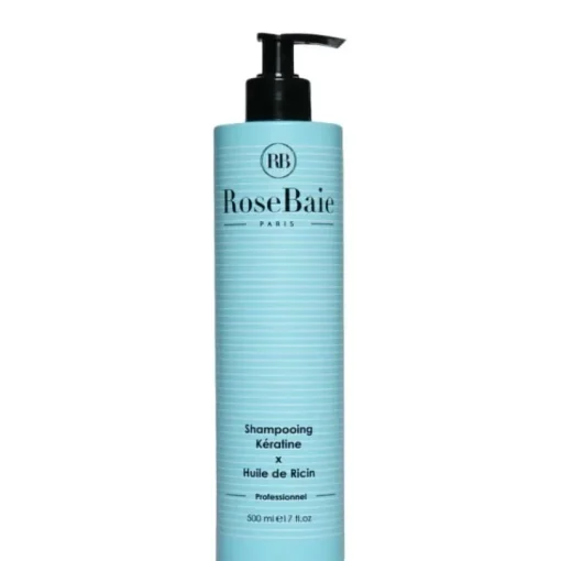 RoseBaie Paris Shampooing|Kératine x Huile de Ricin                Shampooing Hydratant et Réparateur