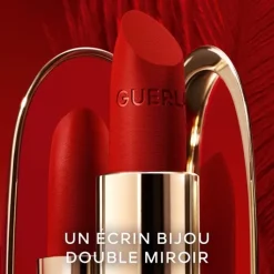 GUERLAIN Rouge À Lèvres & Laque|Rouge G de Majestic Feathers                L’Écrin Bijou Double Miroir - Peacock