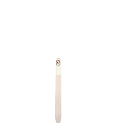 Samsar Accessoire Soin|Lime en verre Blanche avec Strass                14,5 cm