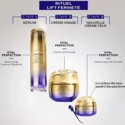 SHISEIDO Soin Yeux & Lèvres|Vital Perfection                Crème Yeux Lift Fermeté et Outil de Massage