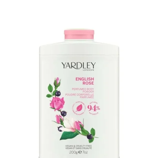 Femme Yardley Parfum Naturel & Eco-Responsable|Gamme Complémentaire Parfumée|English Rose                Poudre Corporelle Parfumée